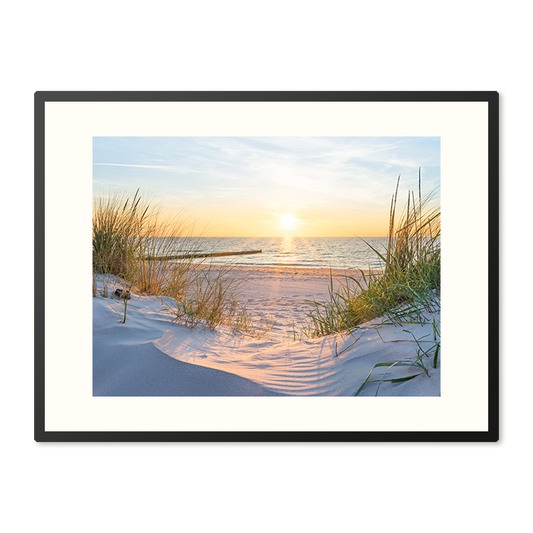 Poster in Lijst Zonsondergang Baltische Zee
