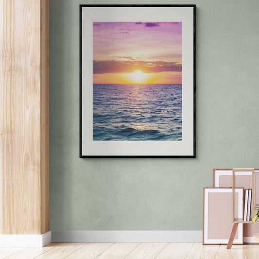 Poster in Lijst Zonsopkomst boven Zee