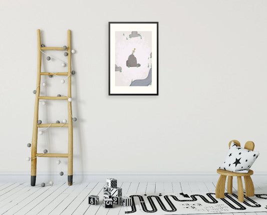 Poster in lijst Born to be Brave Zwaardje