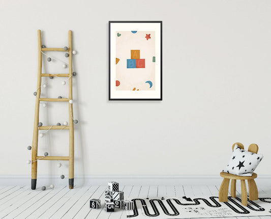 Poster in lijst Born to be Me Letterblokken