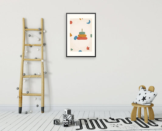 Poster in lijst Born to be Me Stapelringen