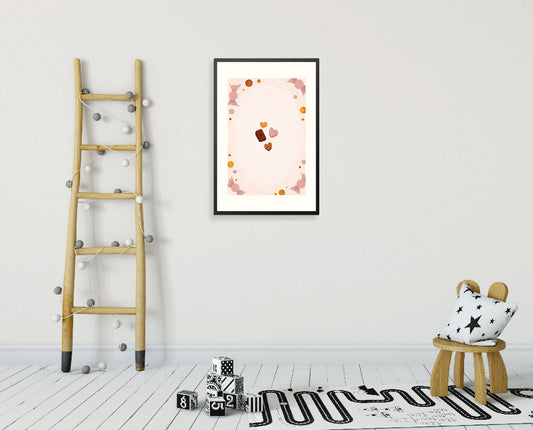 Poster in lijst Born to be Sweet Love Candy