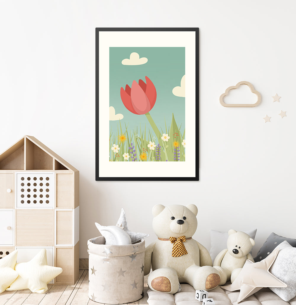 Poster in lijst Rode Tulp