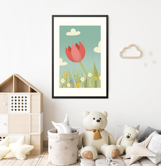 Poster in lijst Rode Tulp