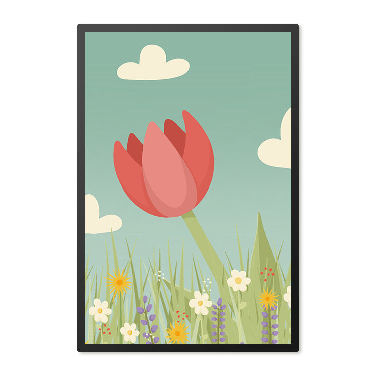 Poster in lijst Rode Tulp