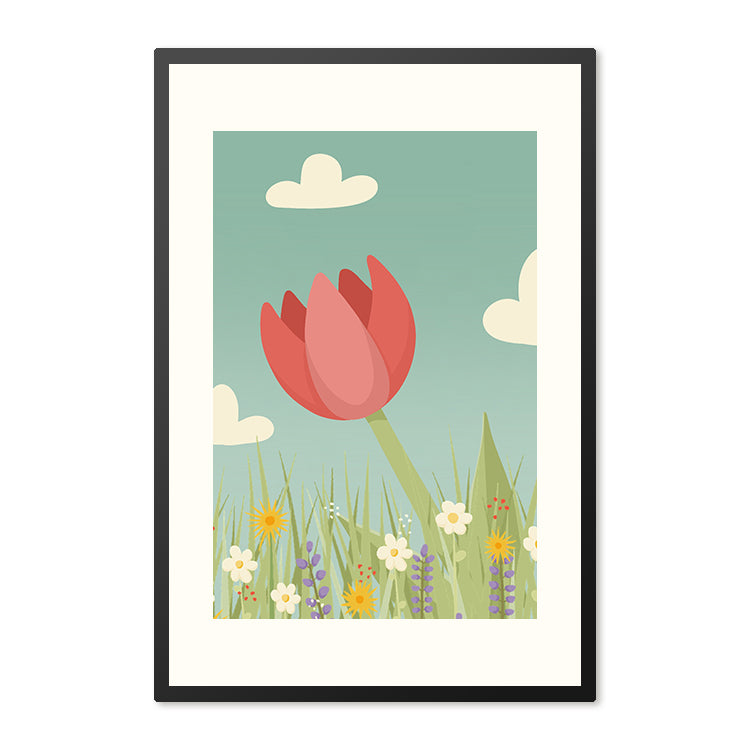 Poster in lijst Rode Tulp