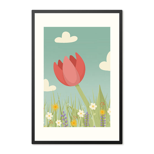 Poster in lijst Rode Tulp