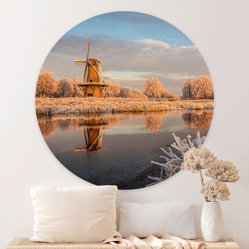 Schilderij Molen in de Winter