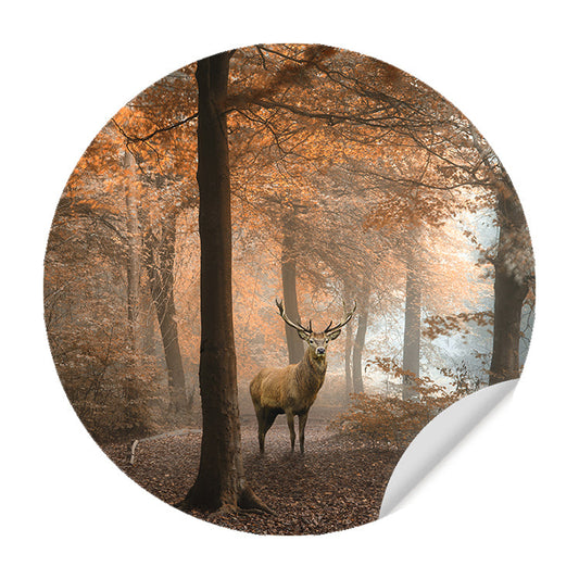 Muursticker - Hert in Herfstbos