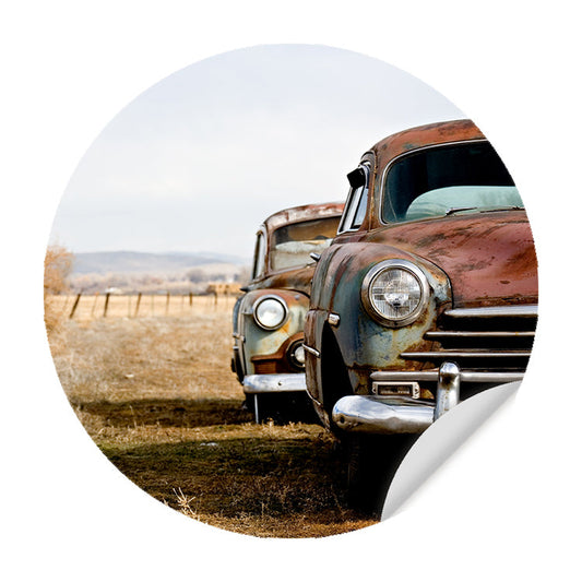 Muursticker - Vintage Auto's