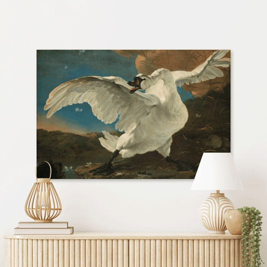 Schilderij Bedreigde Zwaan