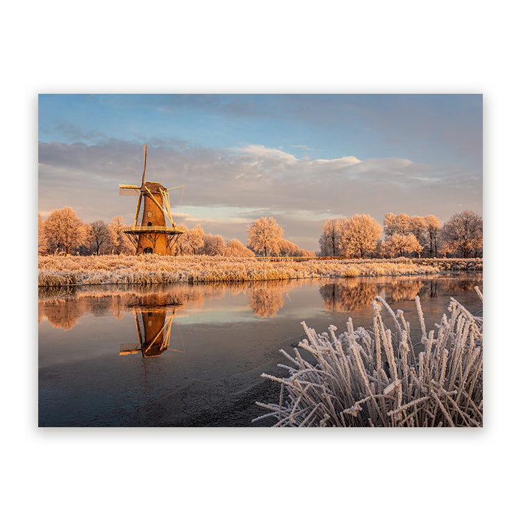 Schilderij Molen in de Winter