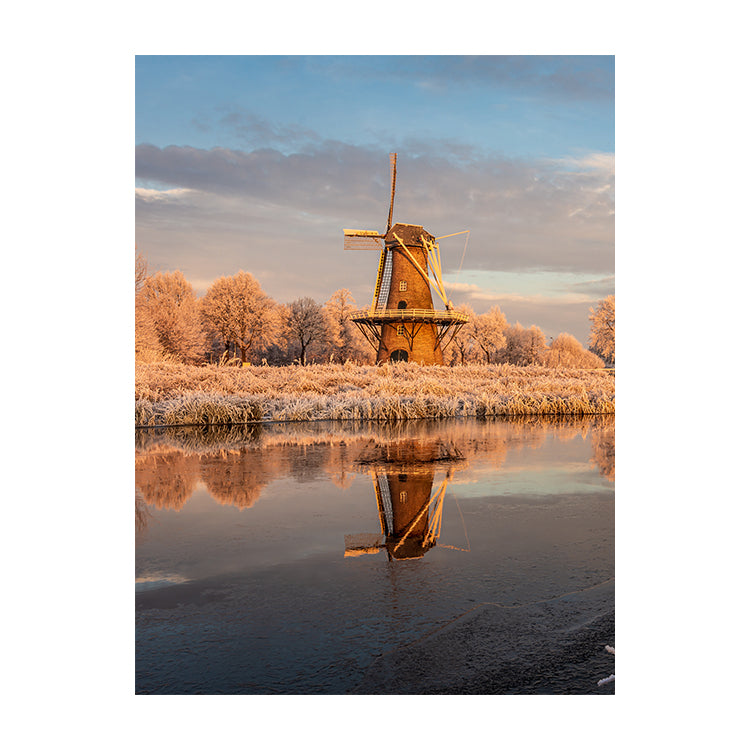 Schilderij Molen in de Winter