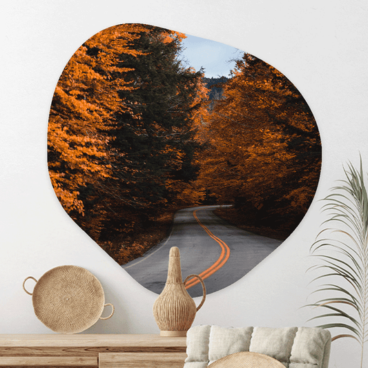 Wanddecoratie Organisch Wanderlust Herfstweg