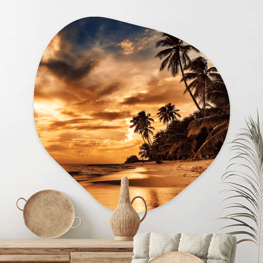 Wanddecoratie Zonsondergang op het Strand