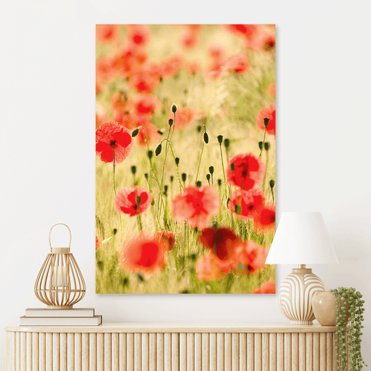 Schilderij Vurige Klaprozen