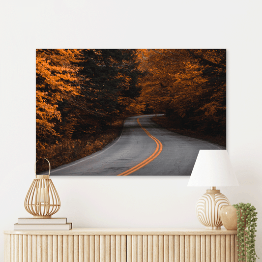 Schilderij Wanderlust Herfstweg