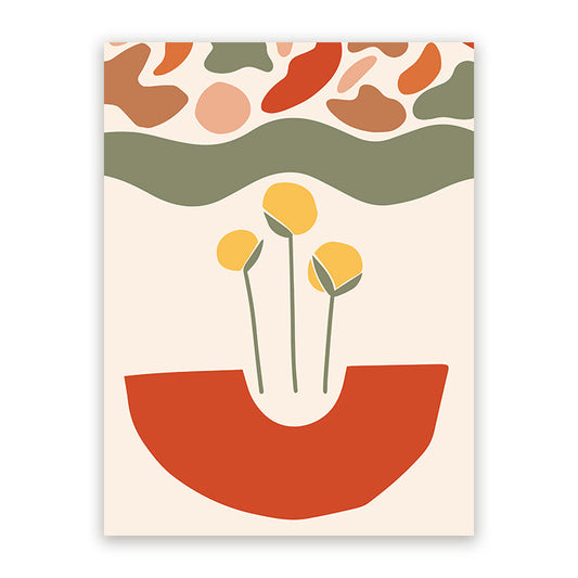 Schilderij Zomerse Abstracte Bloem