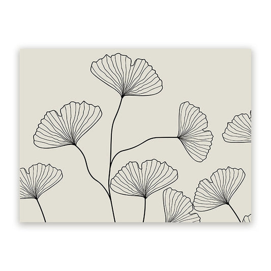 Schilderij Silhouette Flowers Boho