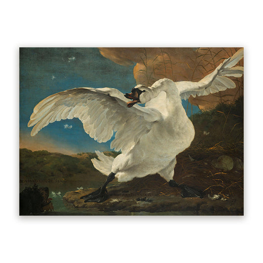 Schilderij Bedreigde Zwaan