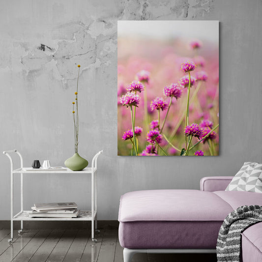 Schilderij Betoverend Paars Bloemenveld