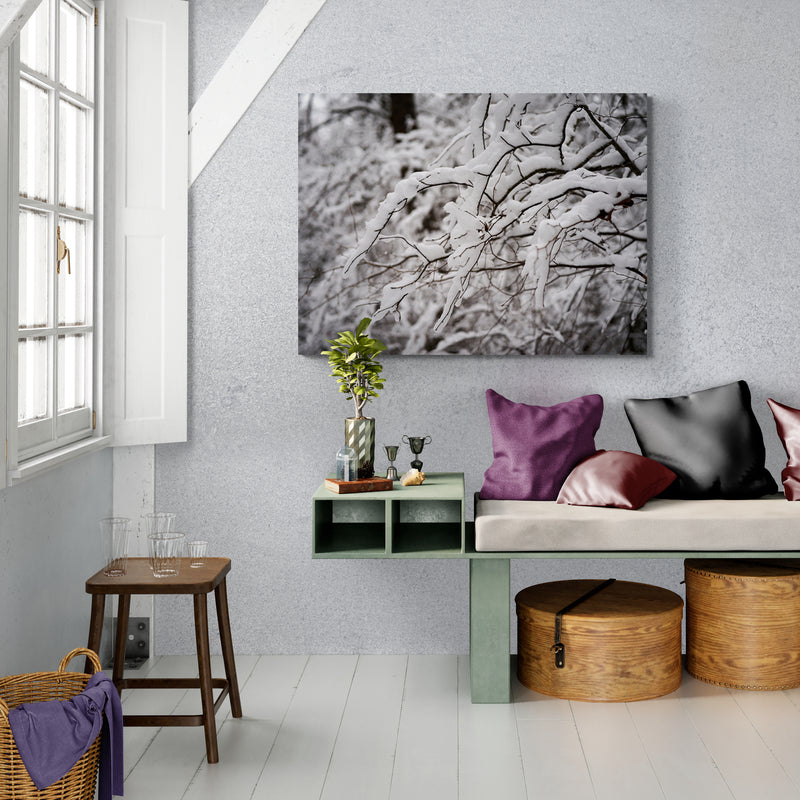 Schilderij Betoverende Winterse Takken