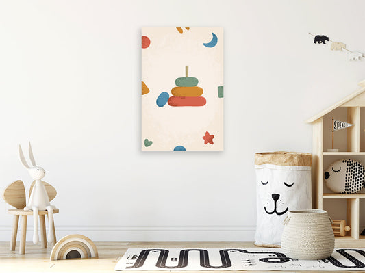 Schilderij Born to be Me Stapelringen