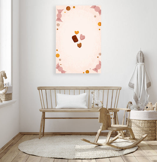 Schilderij Born to be Sweet Love Candy
