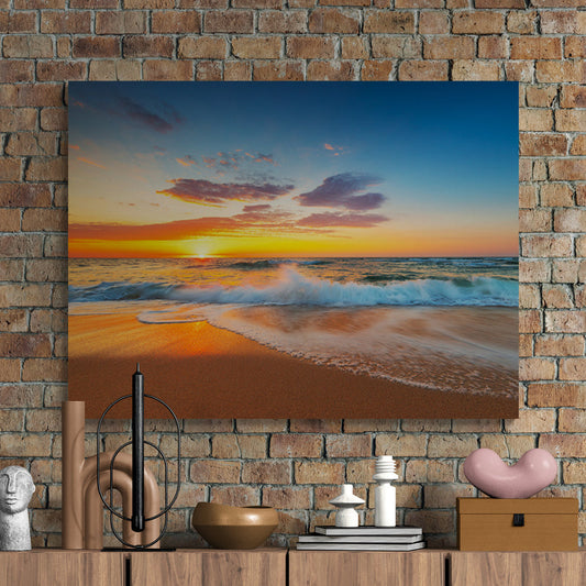 Schilderij Gouden Moment aan Zee