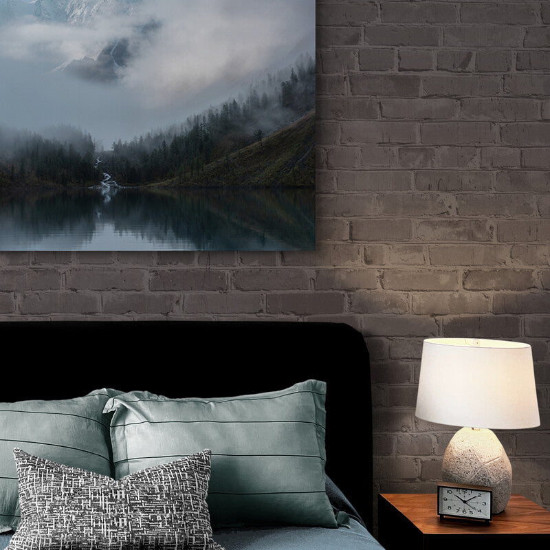 Schilderij Mistige Bergtoppen