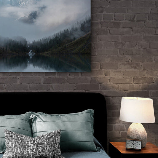 Schilderij Mistige Bergtoppen