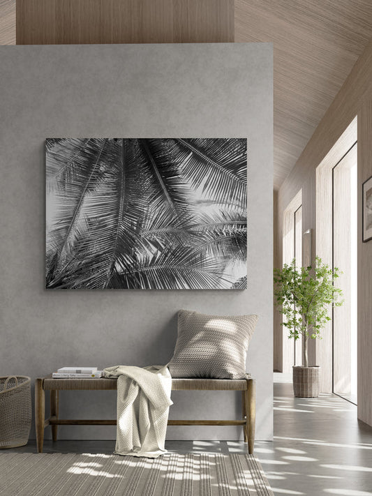 Schilderij Palmblad Contouren