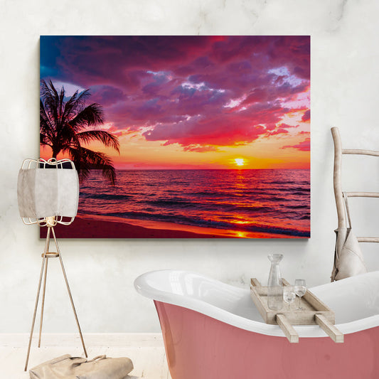Schilderij Prachtig Tropisch Strand