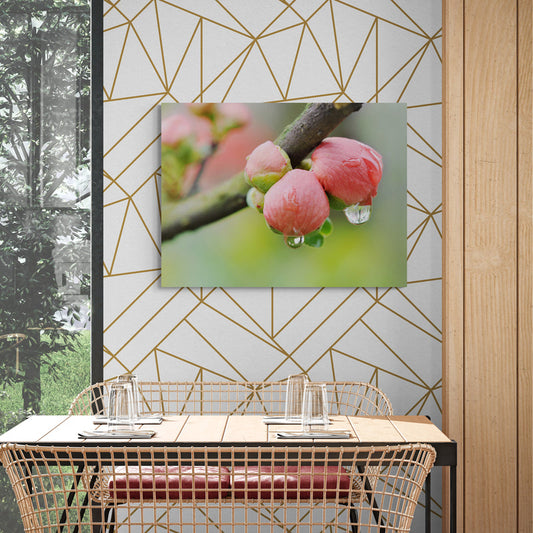Schilderij Roze Ontluikende Bloemknoppen