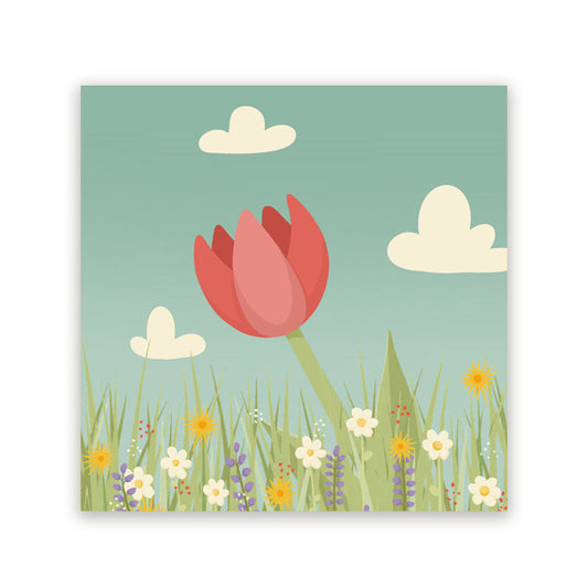 Schilderij Roze Tulp