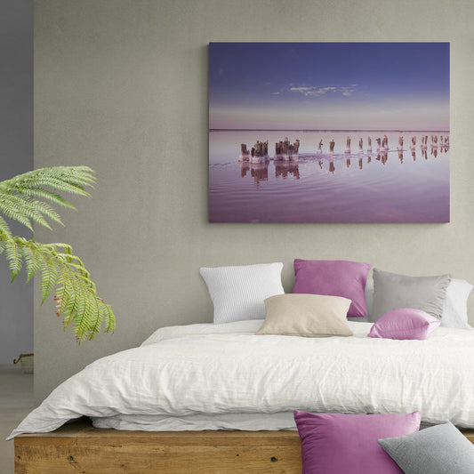 Schilderij Roze Zoutmeer Panorama