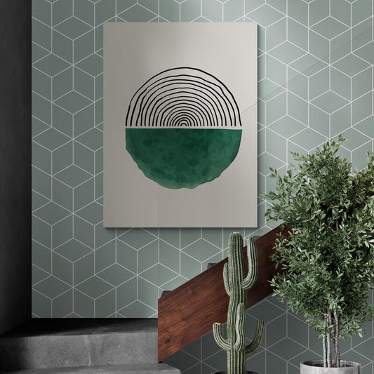Schilderij Scribble Groen