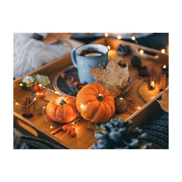 Schilderij Thee in Herfstsferen