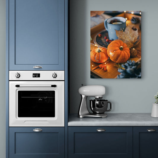 Schilderij Thee in Herfstsferen