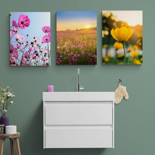 Schilderij Veld van Bloeiende Gele Bloemen