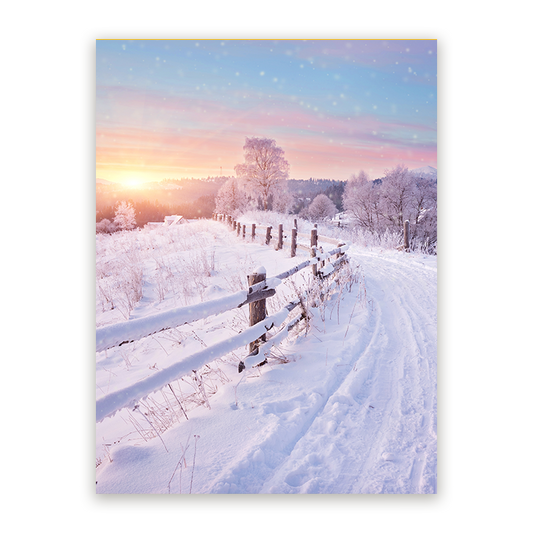 Schilderij Winterweg