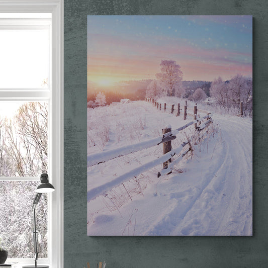 Schilderij Winterweg