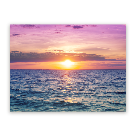 Schilderij Zonsopkomst boven Zee