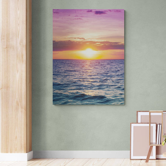 Schilderij Zonsopkomst boven Zee