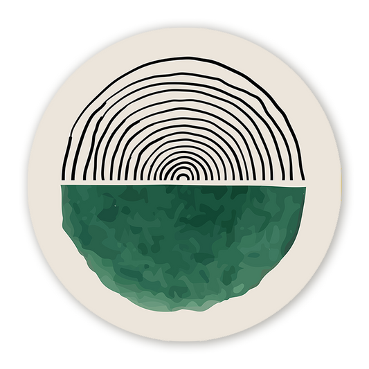 Muurcirkel Scribble Groen