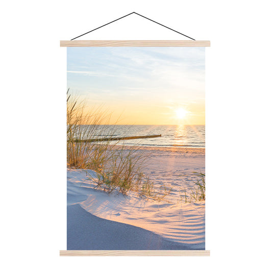 Textielposter Zonsondergang aan de Baltische Zee