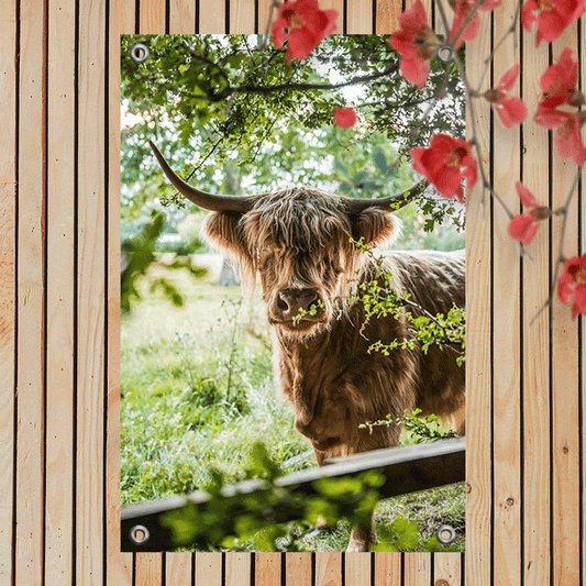 Tuinposter Vredige Hooglander