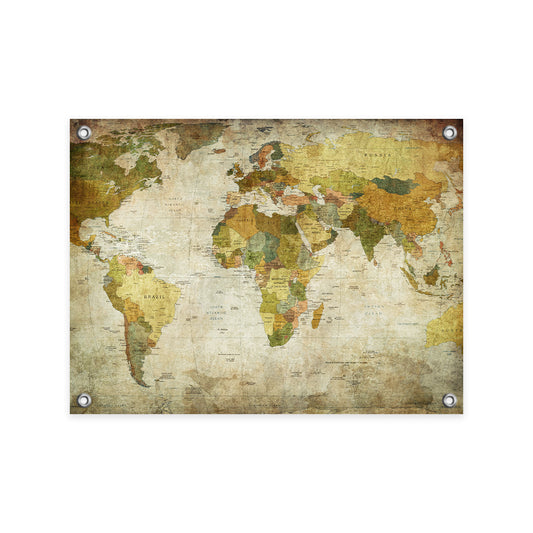 Tuinposter Wereldkaart Vintage