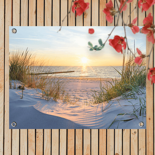 Tuinposter Zonsondergang Baltische Zee