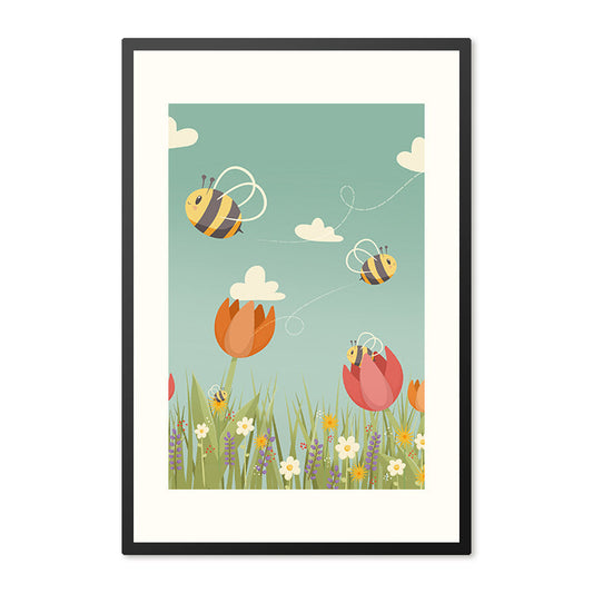 Poster in lijst Tulpenveld